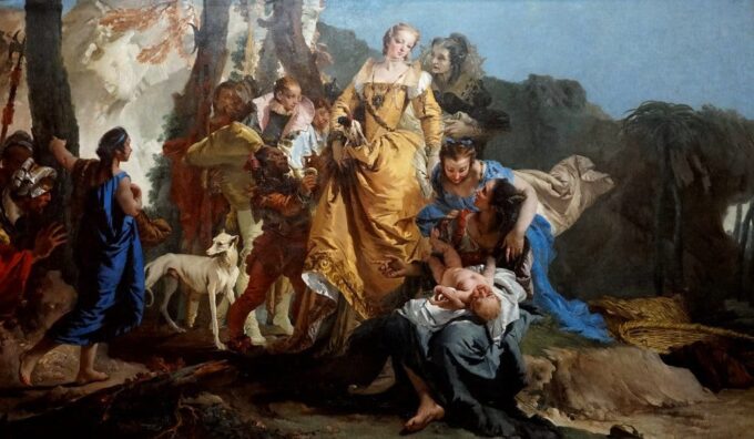 The Discovery of the Child Moses - Giovanni Battista Tiepolo