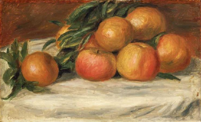 Still Life with Apples and Oranges – Pierre-Auguste Renoir Oil Painting Reproduction