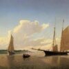 Arrimage des voiles au large de Fairhaven - William Bradford - Reproductions de tableaux et peintures haut de gamme