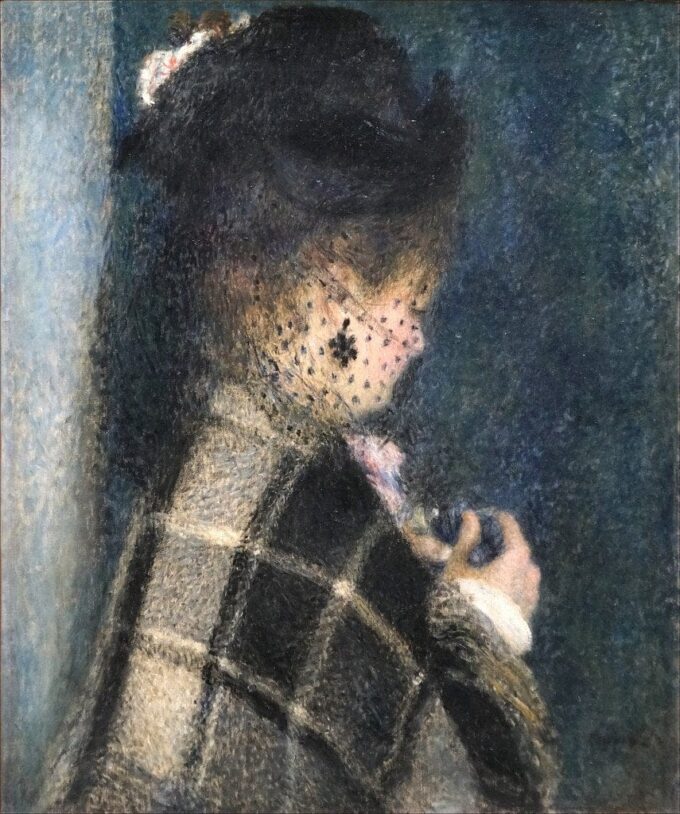 Jeune femme avec un voile - Pierre-Auguste Renoir - Reproductions de tableaux et peintures haut de gamme