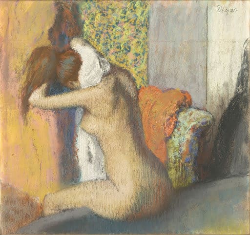 After the Bath, Woman Drying Her Neck - Edgar Degas