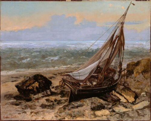 Bateau de pèche - Gustave Courbet - Reproductions de tableaux et peintures haut de gamme