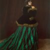 La Femme en robe verte - Claude Monet - Reproductions de tableaux et peintures haut de gamme