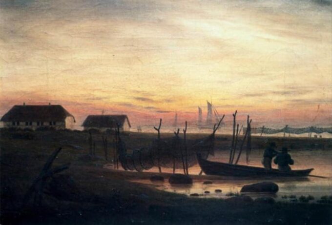 Coastal Landscape in the Evening Light - Caspar David Friedrich