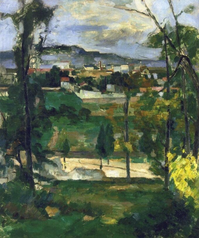 Landscape of a Village in Ile de France - Paul Cézanne