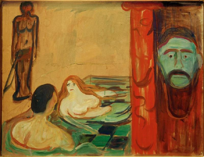 Jealousy in the Bath - Edvard Munch