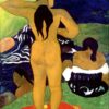 Tahiti gouttières baignant - Paul Gauguin - Reproductions de tableaux et peintures haut de gamme