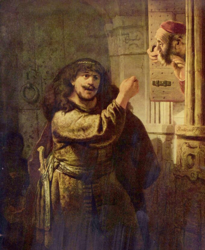 Menace de Samson à son beau-père – Rembrandt van Rijn Oil Painting Reproduction