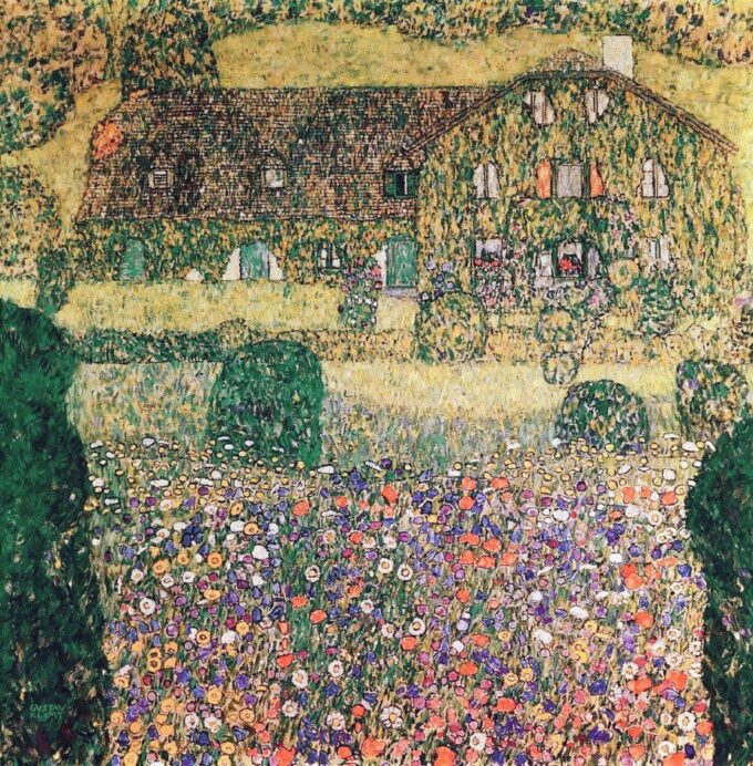 Villa on the Attersee - Gustav Klimt