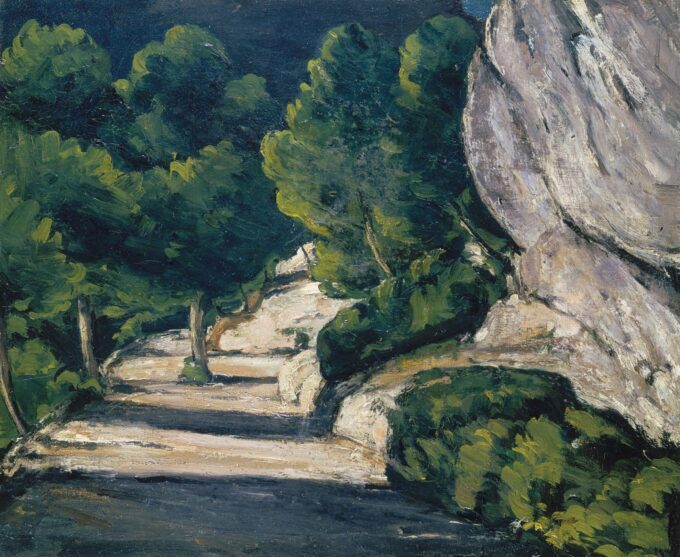 Landscape. Road with Trees in the Rocky Mountains - Paul Cézanne