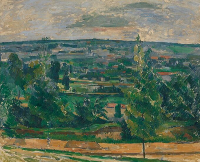 Paysage au Jas de Bouffan - Paul Cézanne - Reproductions de tableaux et peintures haut de gamme