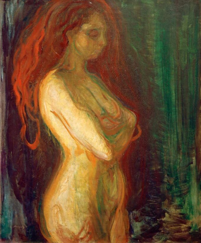 Study of Female Nude - Edvard Munch