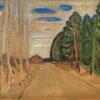 Paysage avec une route - Edvard Munch - Reproductions de tableaux et peintures haut de gamme