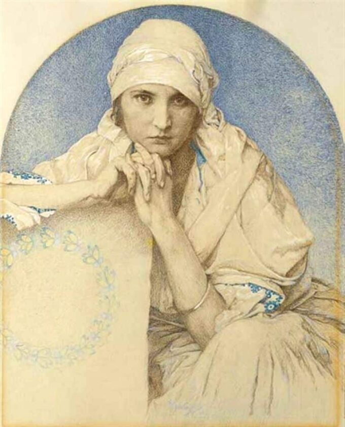 Portrait of Jaroslava - Mucha