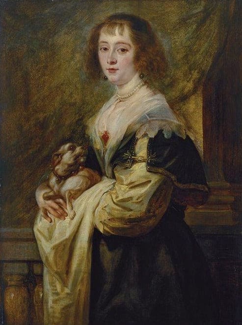 Portrait of a Lady with a Small Dog - Peter Paul Rubens