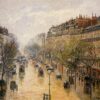 Boulevard Montmartre, pluie de printemps - Camille Pissarro - Reproductions de tableaux et peintures haut de gamme