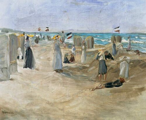 La plage de Noordwijk - Max Liebermann - Reproductions de tableaux et peintures haut de gamme