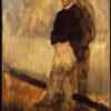 Portrait d'un homme debout, les mains dans les poches (Étude pour l''Intérieur) - Edgar Degas - Reproductions de tableaux et peintures haut de gamme