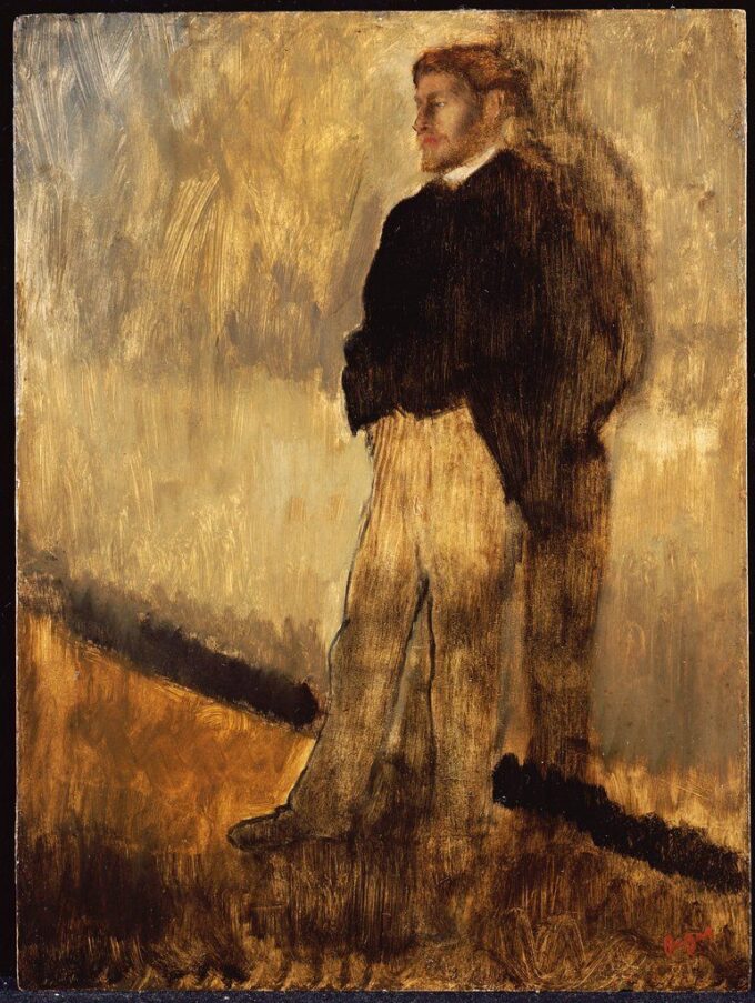 Portrait of a man standing, hands in pockets (Study for "The Interior") - Edgar Degas