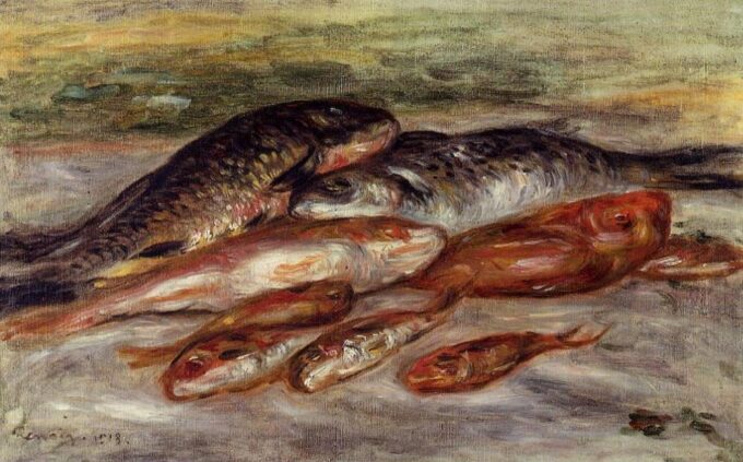 Still Life with Fish 1913 – Pierre-Auguste Renoir Oil Painting Reproduction