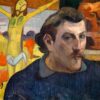 Autoportrait avec le Christ jaune - Paul Gauguin - Reproductions de tableaux et peintures haut de gamme