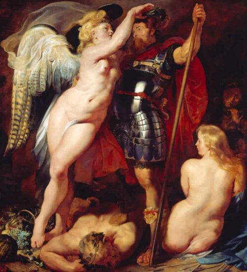 Le couronnement du héros de vertu - Peter Paul Rubens - Reproductions de tableaux et peintures haut de gamme