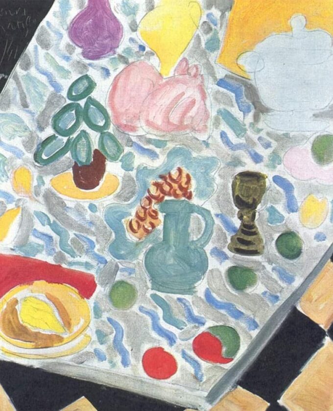 Still Life with Green Marble Table - Matisse Oil Painting Reproduction