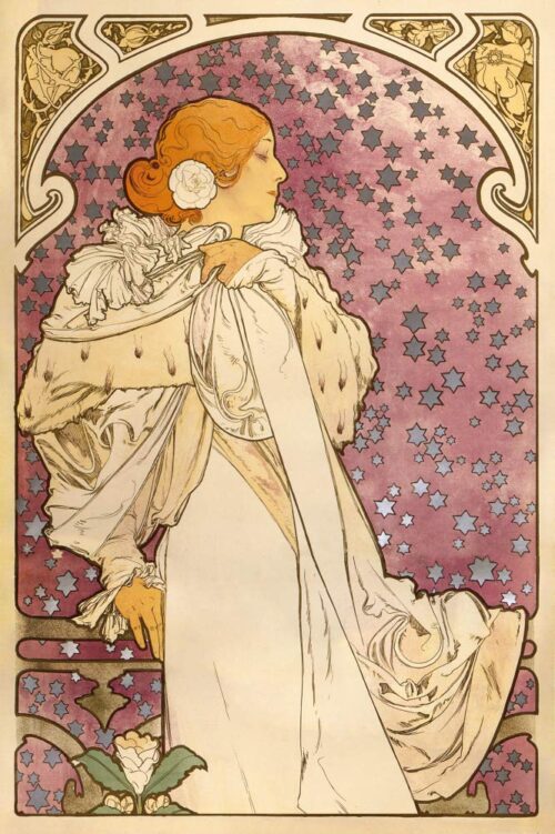 La Dame aux camélias - Mucha - Reproductions de tableaux et peintures haut de gamme