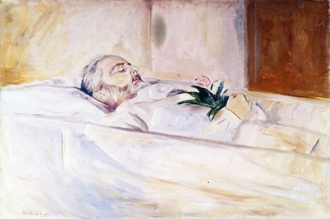 John Hazeland on his deathbed - Edvard Munch