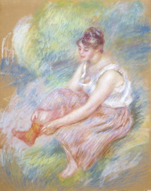 Après le bain, vers 1890 - Pierre-Auguste Renoir - Reproductions de tableaux et peintures haut de gamme