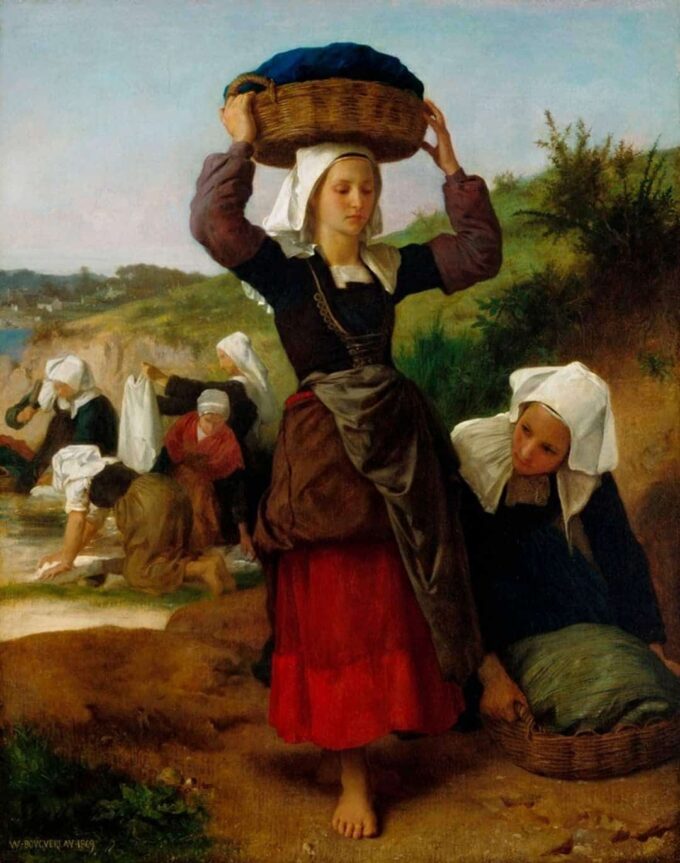 The Washerwomen of Fouesnant - William Bouguereau