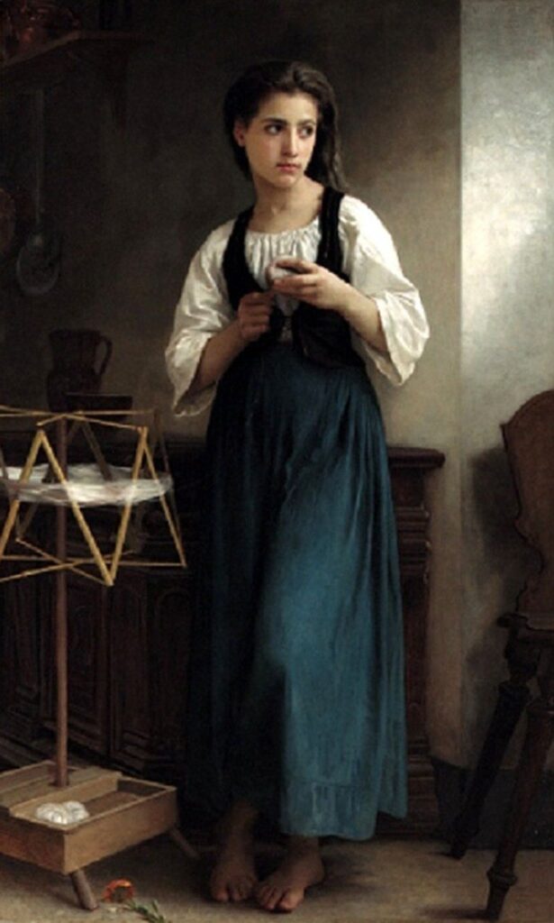 Unrolling Machine - William Bouguereau Oil Painting Reproduction