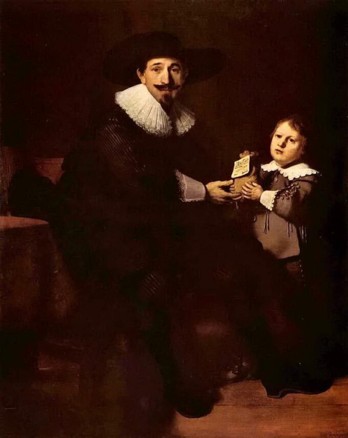 Jean Pellicorne and his son Caspar - Rembrandt van Rijn