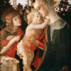 Vierge à l'Enfant avec Saint Jean Baptiste (pour plus de détails voir 93885, 93887) - Sandro Botticelli - Reproductions de tableaux et peintures haut de gamme