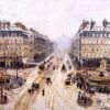 Avenue de l'Opéra - Effet de la neige - Camille Pissarro - Reproductions de tableaux et peintures haut de gamme