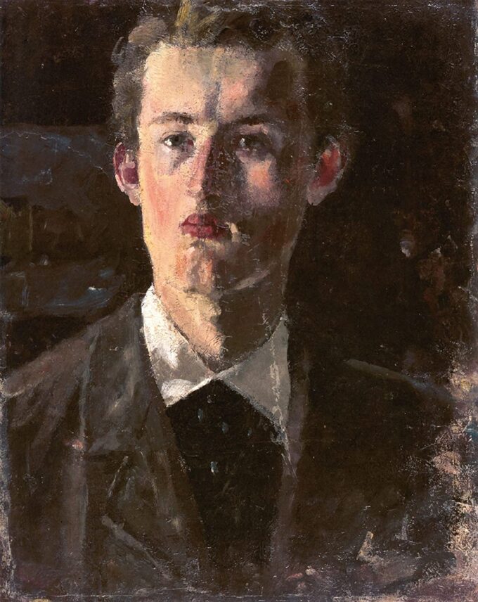 Self-portrait of Edvard Munch