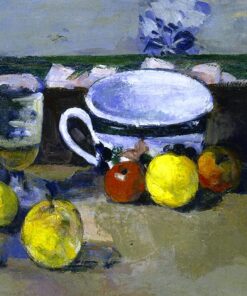 Tasse, verre et fruits II - Paul Cézanne - Reproductions de tableaux et peintures haut de gamme