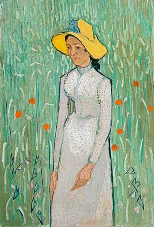 Fille en blanc - Van Gogh - Reproductions de tableaux et peintures haut de gamme