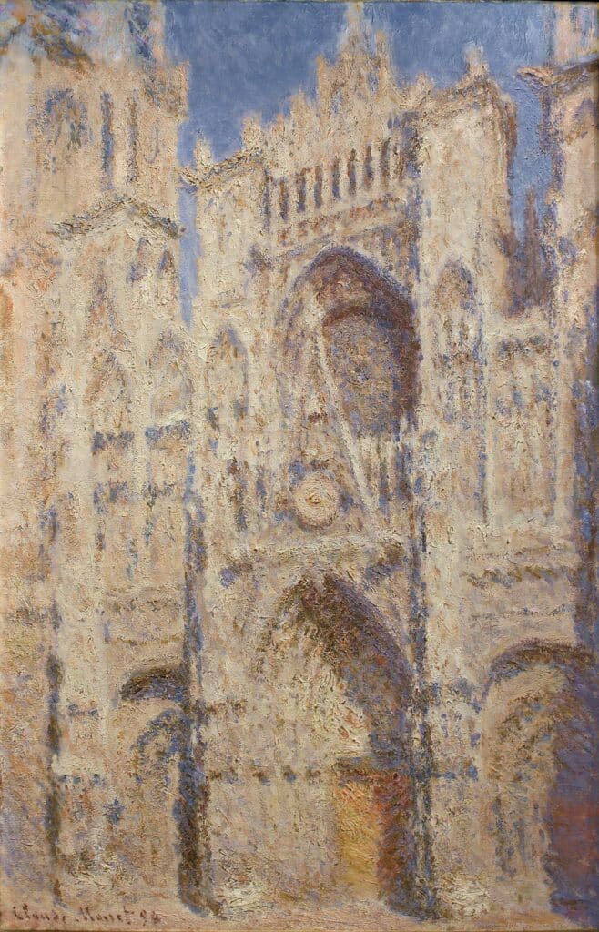 The Portal of the Cathedral of Rouen in the Sun (W1325) - Claude Monet