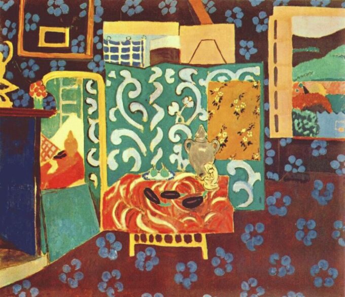 Intérieur avec des aubergines - Matisse - Reproductions de tableaux et peintures haut de gamme