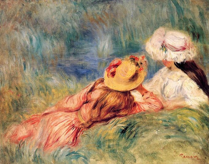 Young Girls at the Water's Edge - Pierre-Auguste Renoir