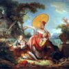 Le concours musical - Jean-Honoré Fragonard - Reproductions de tableaux et peintures haut de gamme