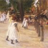 Sur le chemin de l'école à edam - Max Liebermann - Reproductions de tableaux et peintures haut de gamme