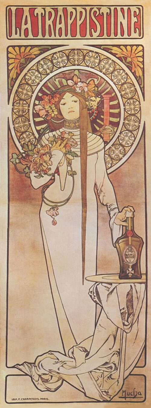 Affiche La Trappistine - Mucha - Reproductions de tableaux et peintures haut de gamme