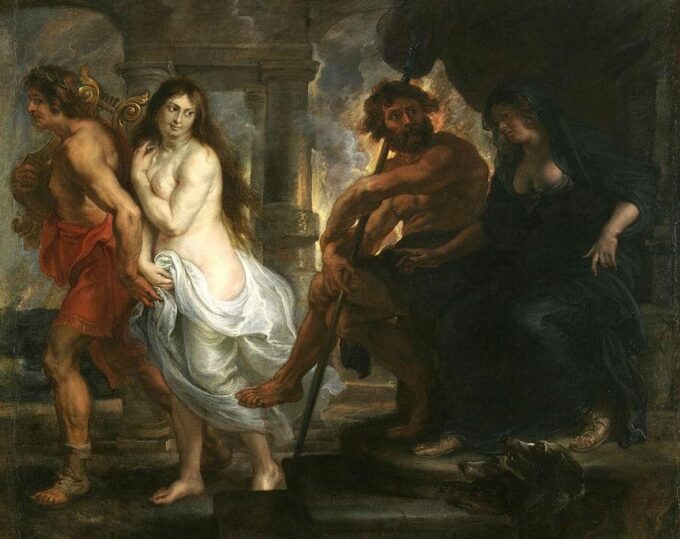 Orpheus leading Eurydice out of Hades - Peter Paul Rubens