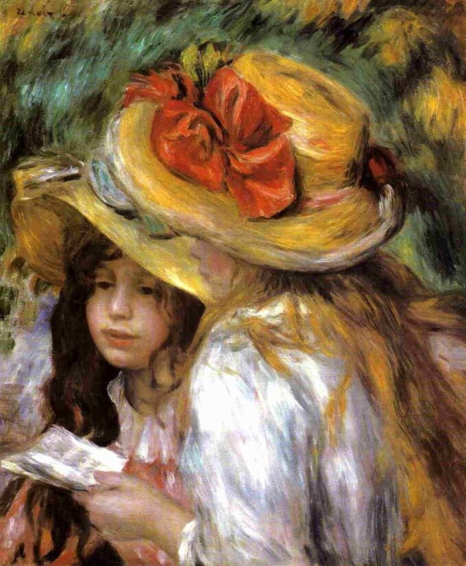 Two Young Girls Reading - Pierre-Auguste Renoir