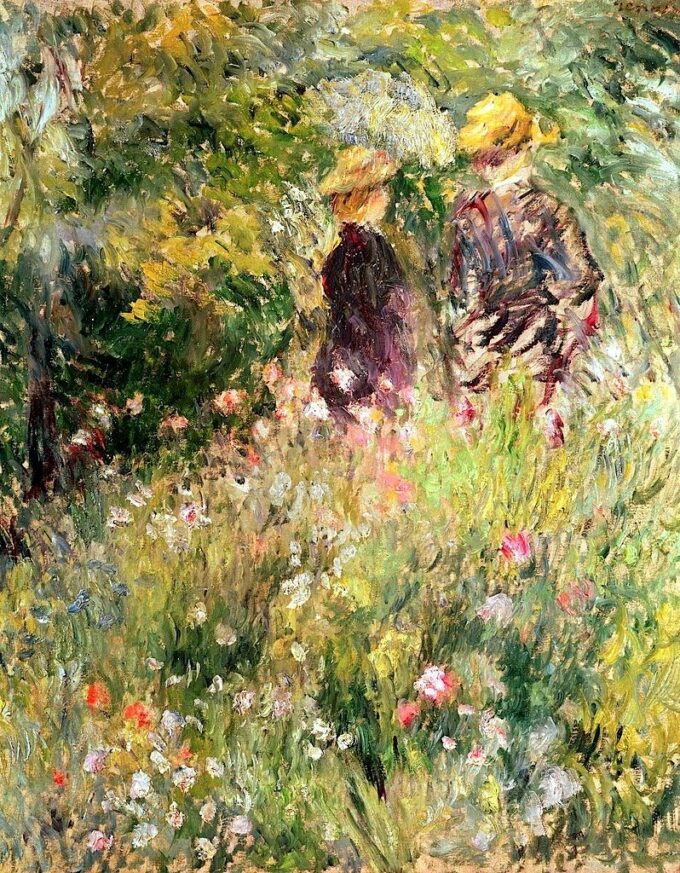 Conversation in a Rose Garden - Pierre-Auguste Renoir