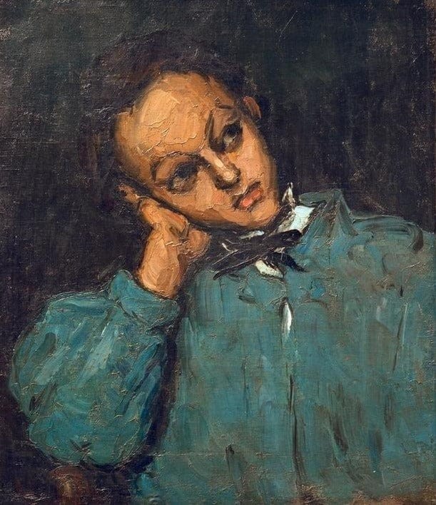 Boy Leaning on His Elbow - Paul Cézanne