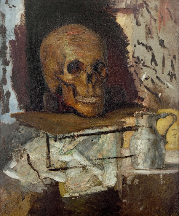 Skull and Pitcher - Paul Cézanne