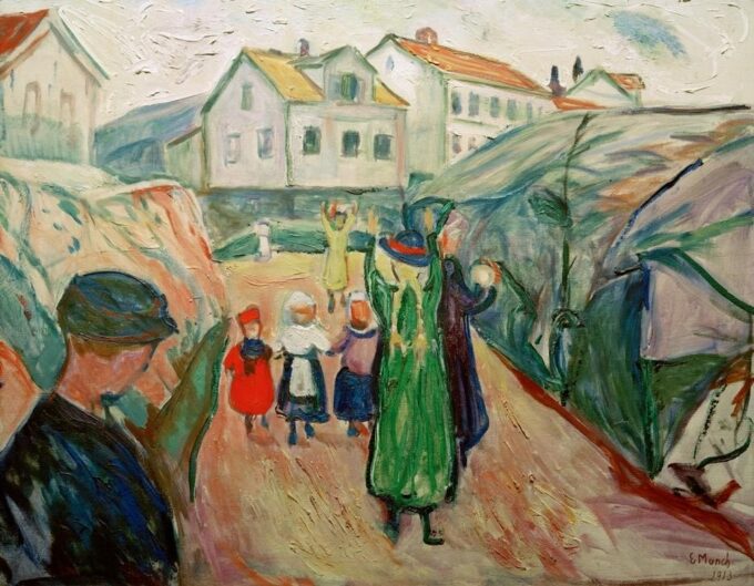 Street in the Village of Kragerø - Edvard Munch